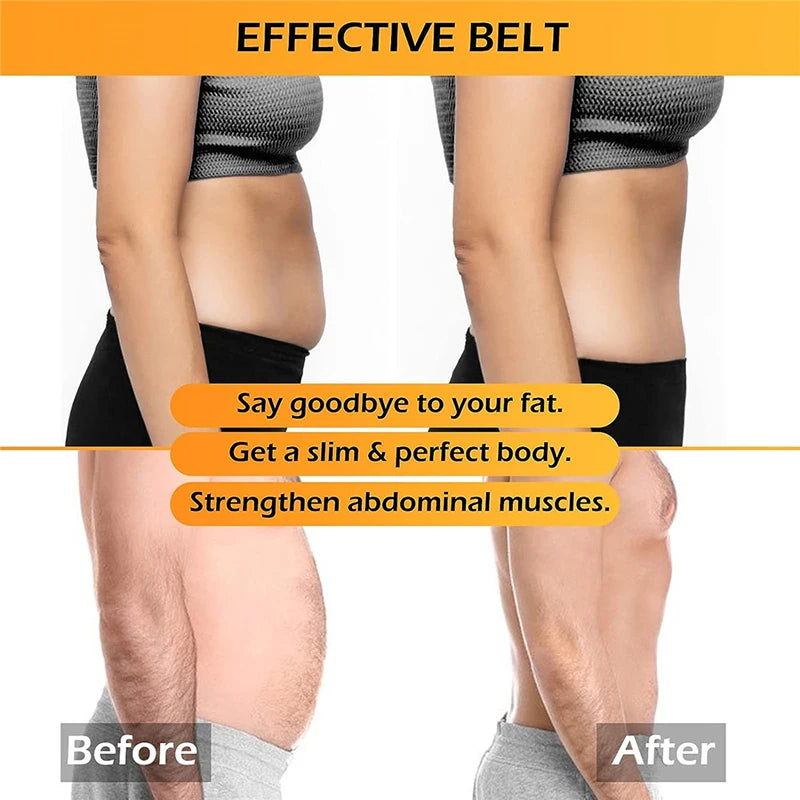 Smart Ems Abs Toning Belt – Muscle Stimulator For Abdominal Training, Body Slimming & Weight Loss - USB Rechargeable Home Fitness Equipment