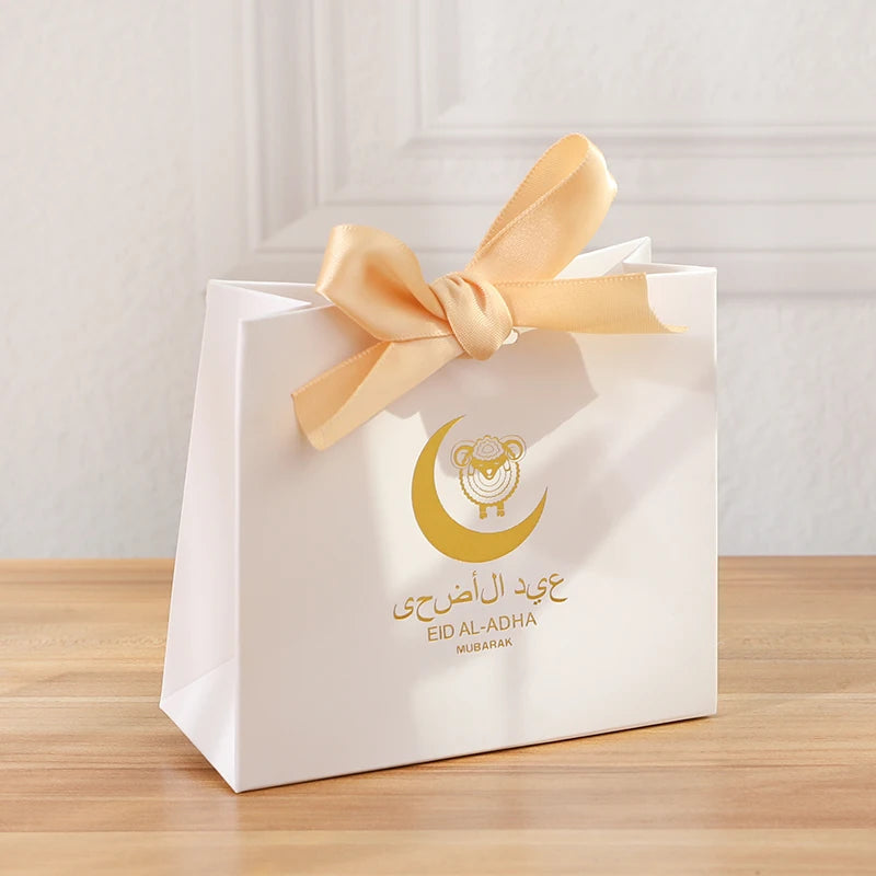 Eid Mubarak Candy Boxes - 10/20pcs Kraft Paper Gift Packing for Ramadan Kareem Party Supplies 2025