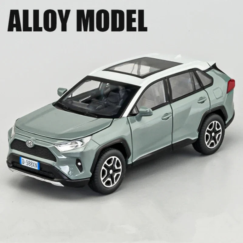 1:32 Toyota RAV4 Highlander Diecast Model – Alloy SUV Toy with Sound & Light