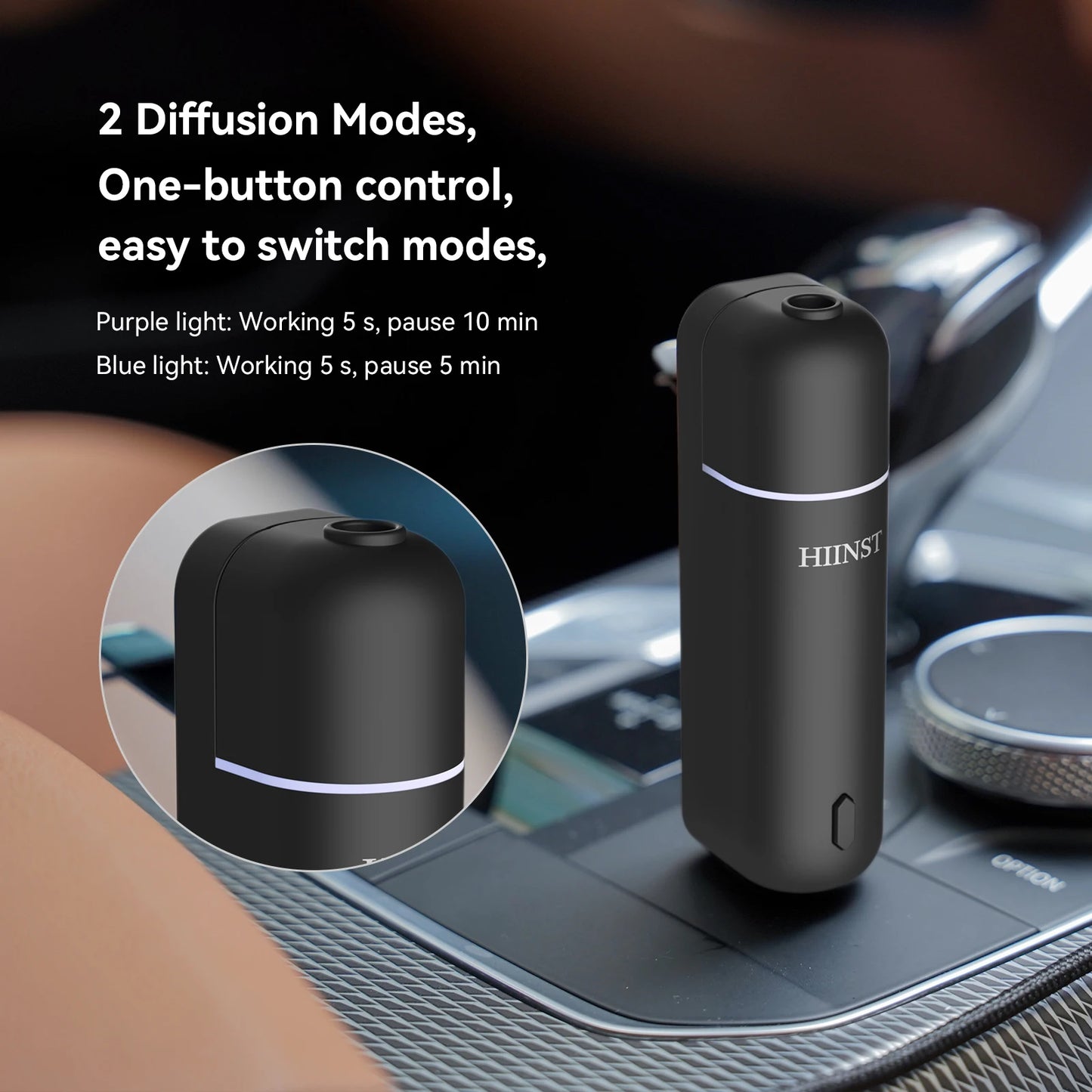 Luxury Car Air Freshener – Electric Essential Oil Diffuser Vent Clip – Waterless Mini Car Perfume Scent Dispenser