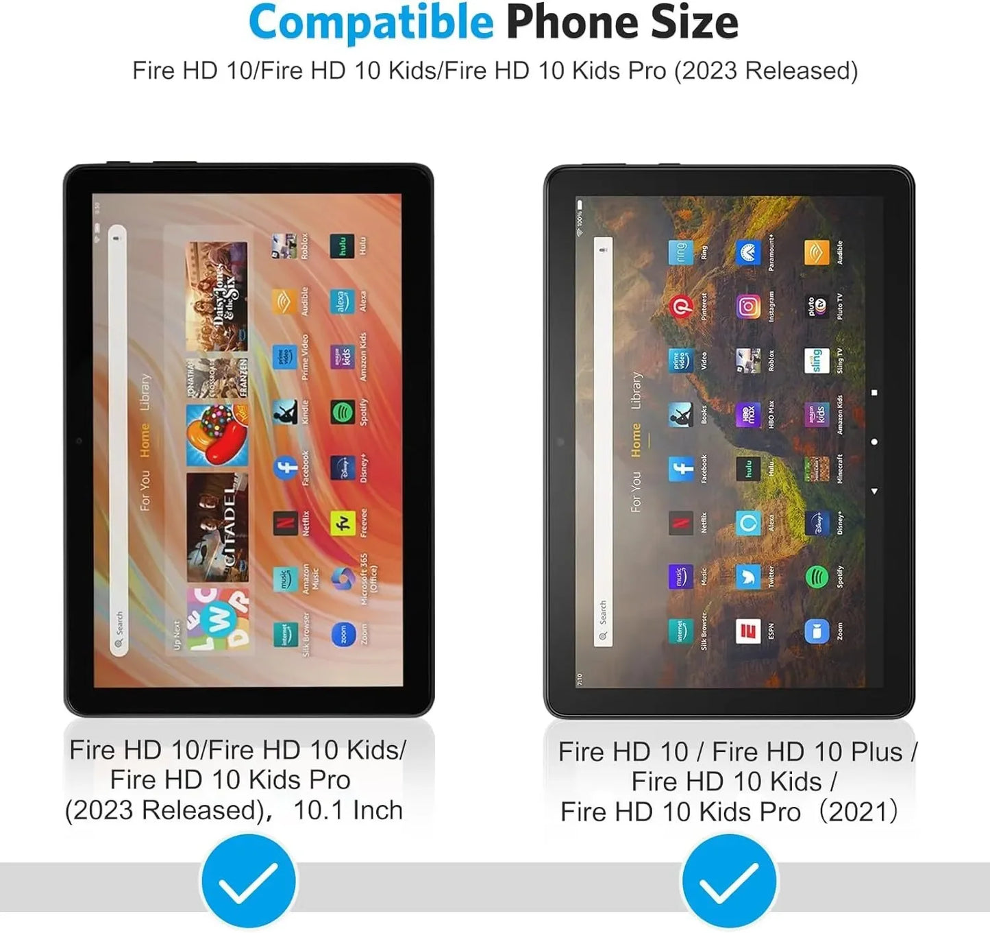 Amazon Fire HD 10 (2023) Tempered Glass Screen Protector - 10.1" Anti-Scratch Clear Film