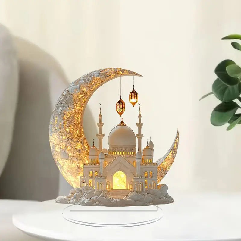 Ramadan 2025 Acrylic Eid Mubarak Ornament – Islamic Party Decor & Gifts