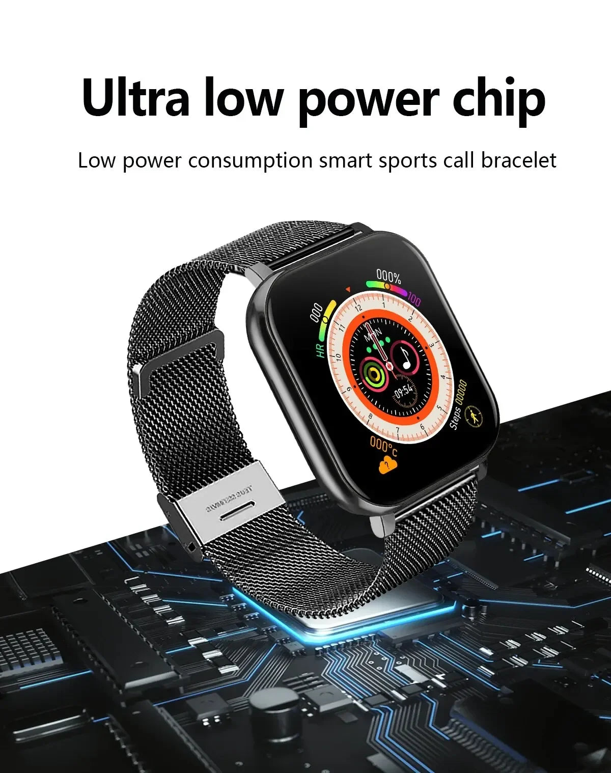 2024 Smart Watch for Men & Women - 1.44" DIY Faces, Bluetooth Call, Fitness Tracker