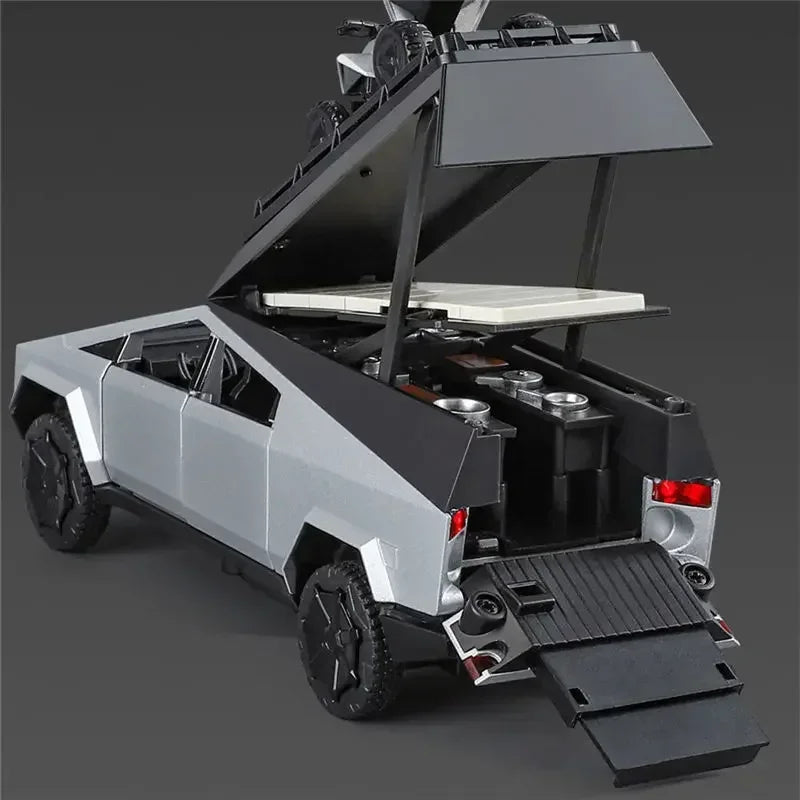 1:32 Cybertruck RV Diecast Model – Alloy Pickup Toy with Sound & Light