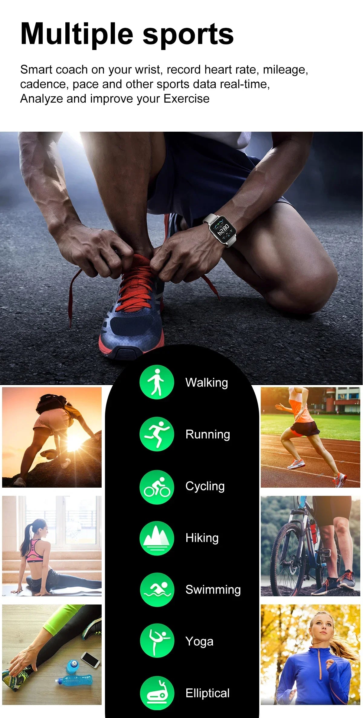 2024 Zordai DTX Smart Watch - Body Sleep Monitor, Heart Rate Tracker, IP67 Waterproof