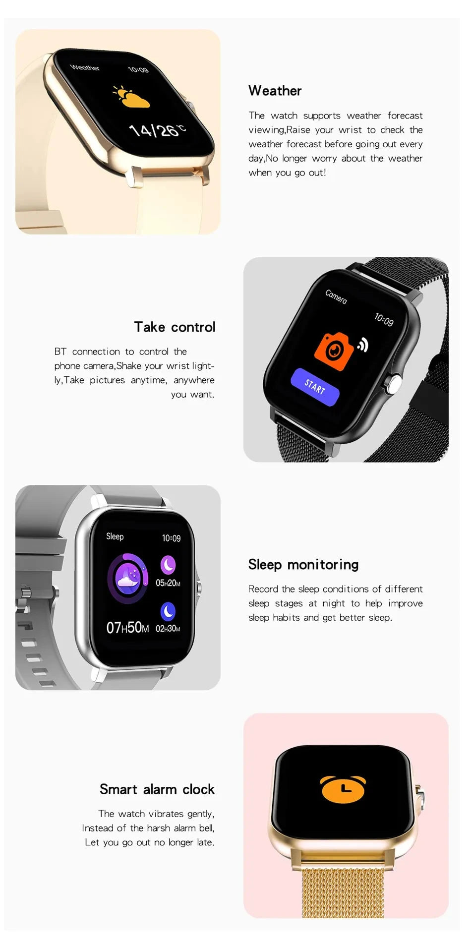 2024 Smartwatch for Men & Women – Full Touch Screen, Fitness Tracker, BT Call, Waterproof Sports Watch
