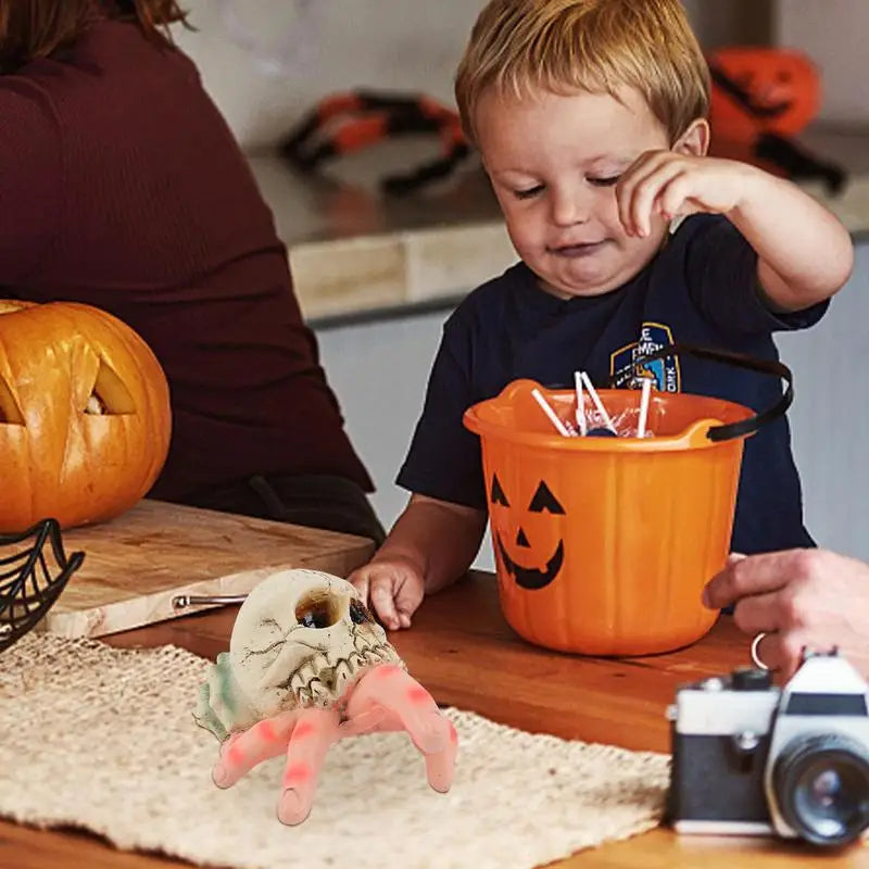 Halloween Skeleton Hand Resin Statue – Realistic Horror Decor for Indoor & Outdoor