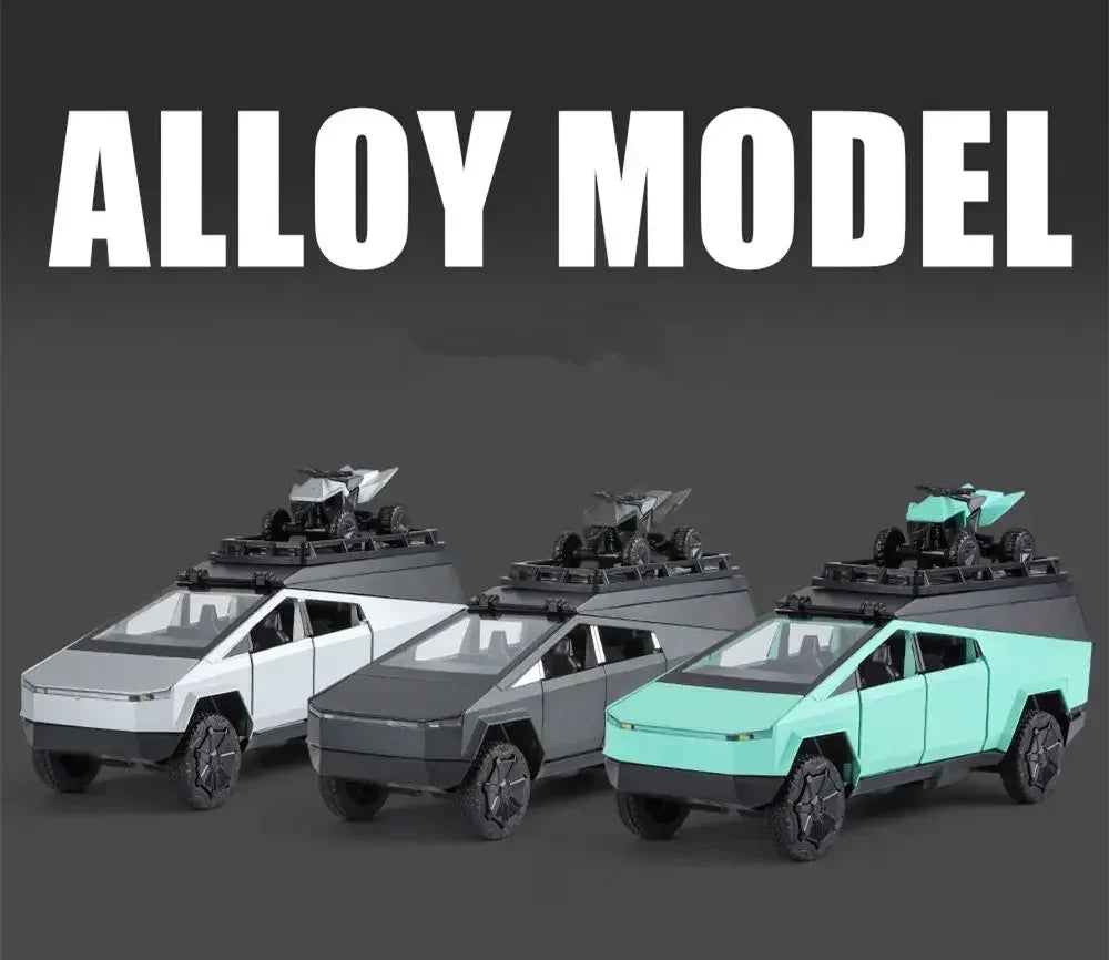 1:32 Cybertruck RV Diecast Model – Alloy Pickup Toy with Sound & Light