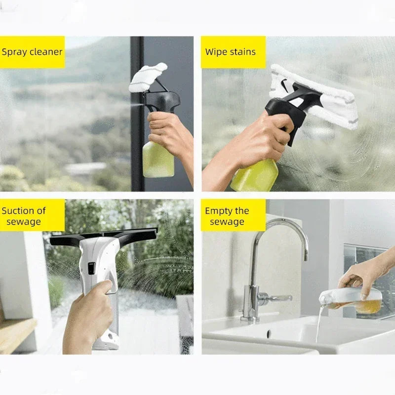 Karcher Wv1 Window Cleaner – Electric Glass Cleaning Tool With Strong Suction, Lightweight, Rechargeable, Multi-surface Use