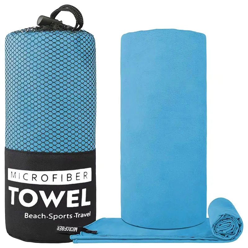 Microfiber Towel with Mesh Bag – Perfect for Travel, Camping, Gym, Yoga, Hiking & Backpacking. Quick Dry – Super Absorbent – Ultra Lightweight – Compact & Portable. Suitable for Beach, Swimming, Sports & Outdoor Adventures - Part 1