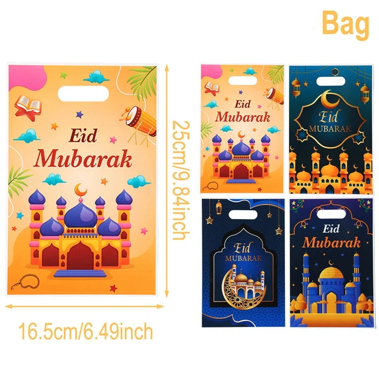 2025 Eid Mubarak Candy Bags - Ramadan Gift Bags for Cookies and Party Decorations