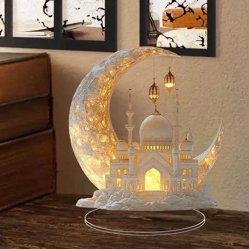 Ramadan 2025 Acrylic Eid Mubarak Ornament – Islamic Party Decor & Gifts