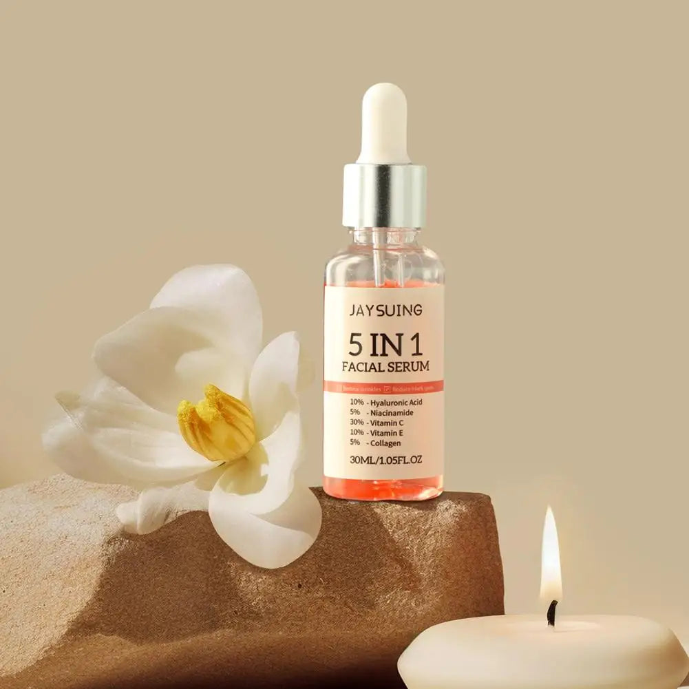 5-in-1 Face Serum – Anti-Aging, Firming, Brightening with Vitamin C & Hyaluronic Acid