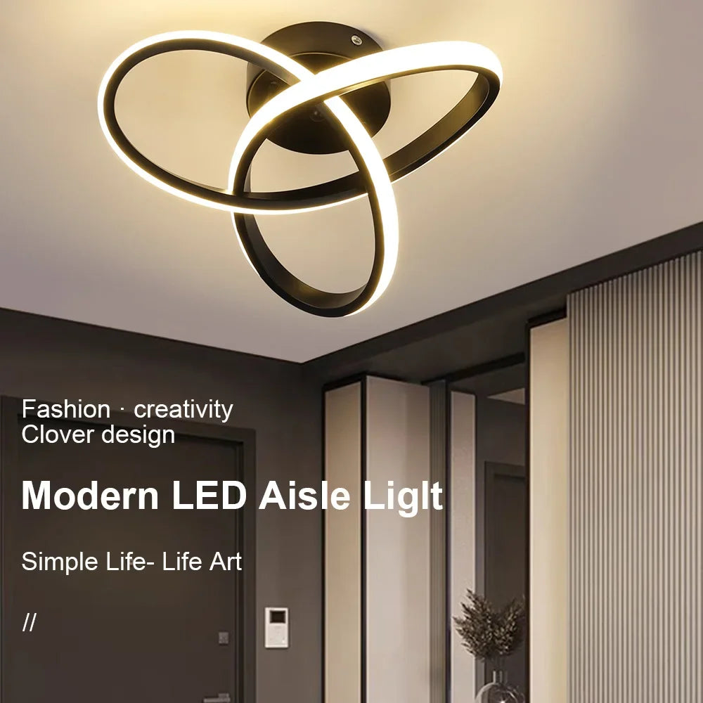 Modern Square LED Ceiling Light - Small Aisle Lamp with Adjustable Color Temperature