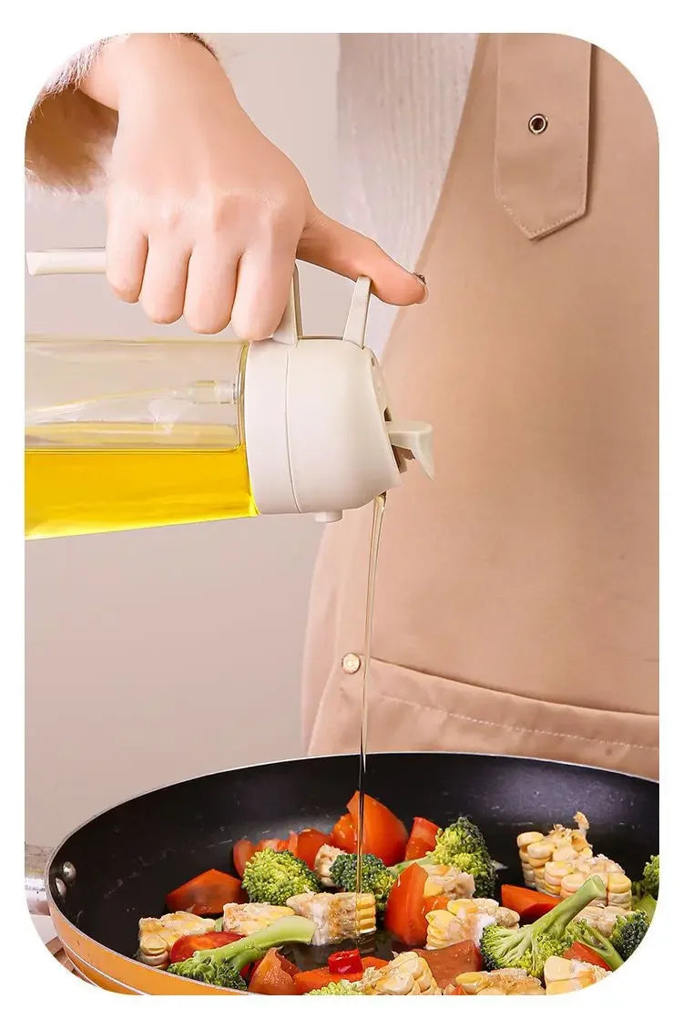 500ml Olive Oil Spray Bottle – Press-Type Dispenser for Cooking, BBQ & Baking