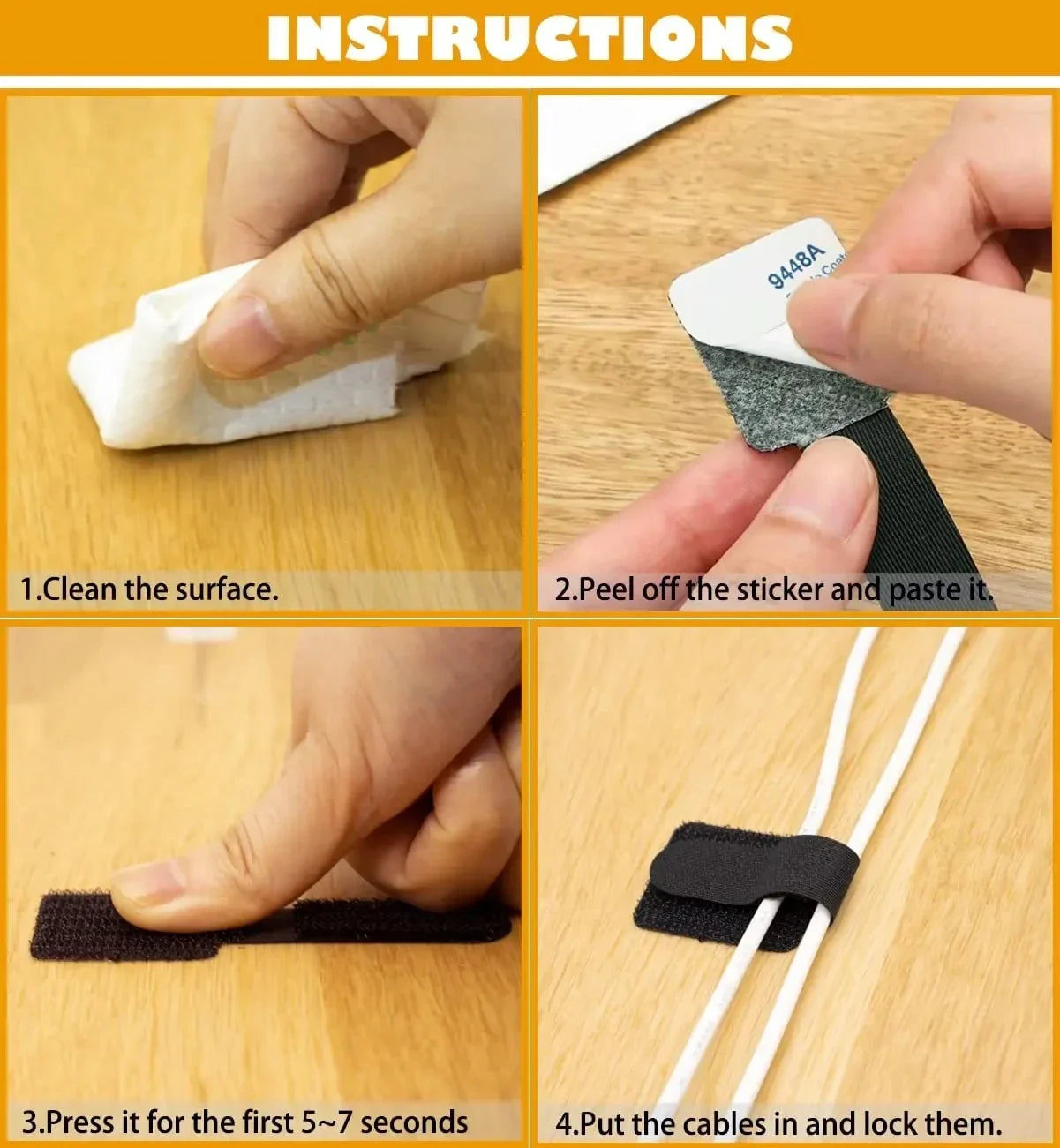 Reusable Nylon Cable Organizer Ties – Adjustable Wire Management Straps (20/10/5PCS)