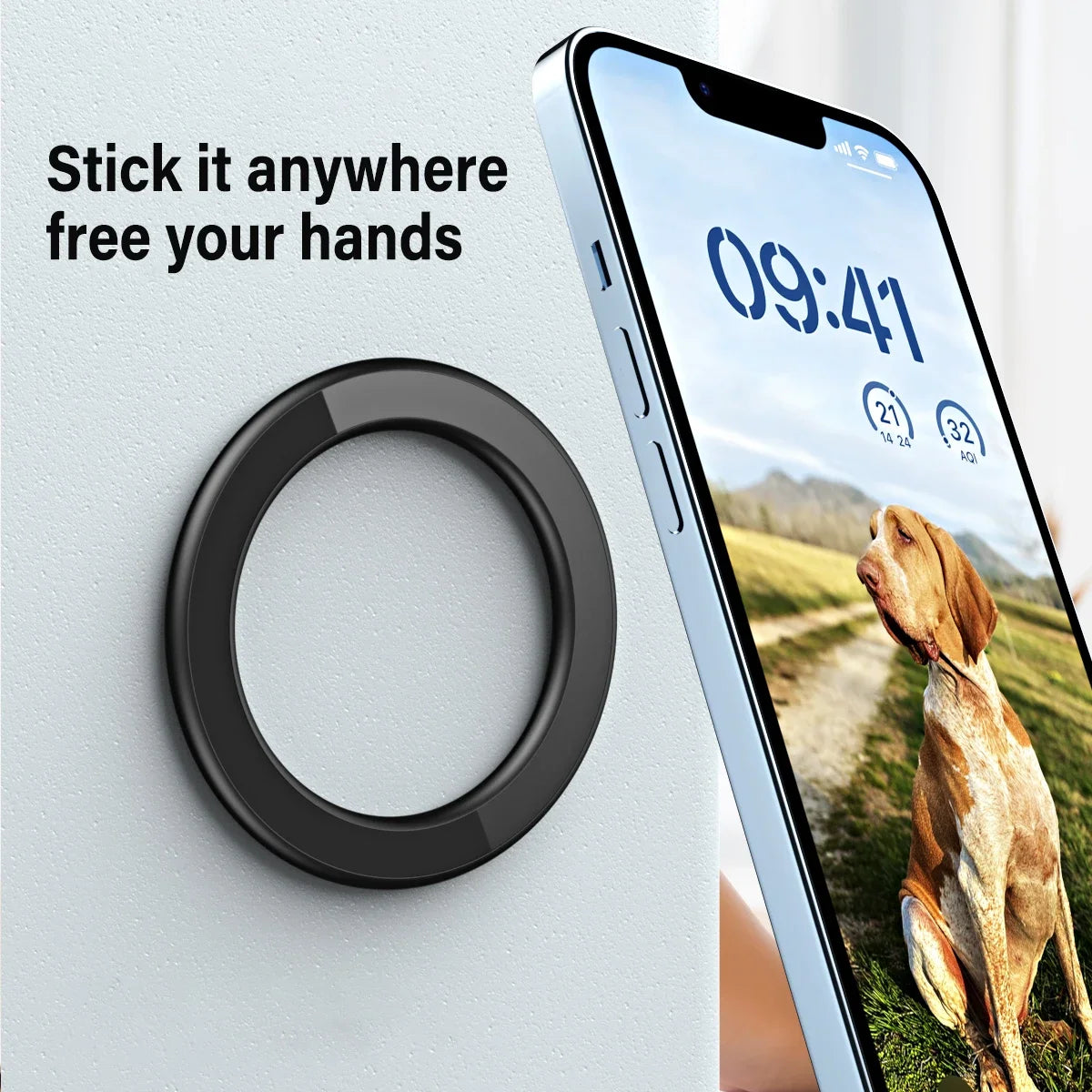 Magnetic Ring Holder For Iphone, Ipad & Universal Devices – Magsafe Compatible Wall & Car Phone Stand