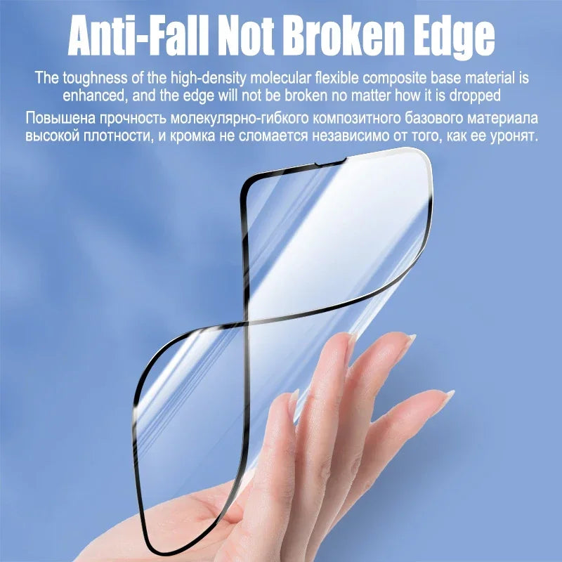 2 Pcs Ceramic Screen Protector for iPhone 16/15/14/13/12 Pro Max - Flexible & High-Clear