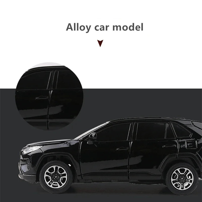 1:32 Toyota RAV4 Highlander Diecast Model – Alloy SUV Toy with Sound & Light