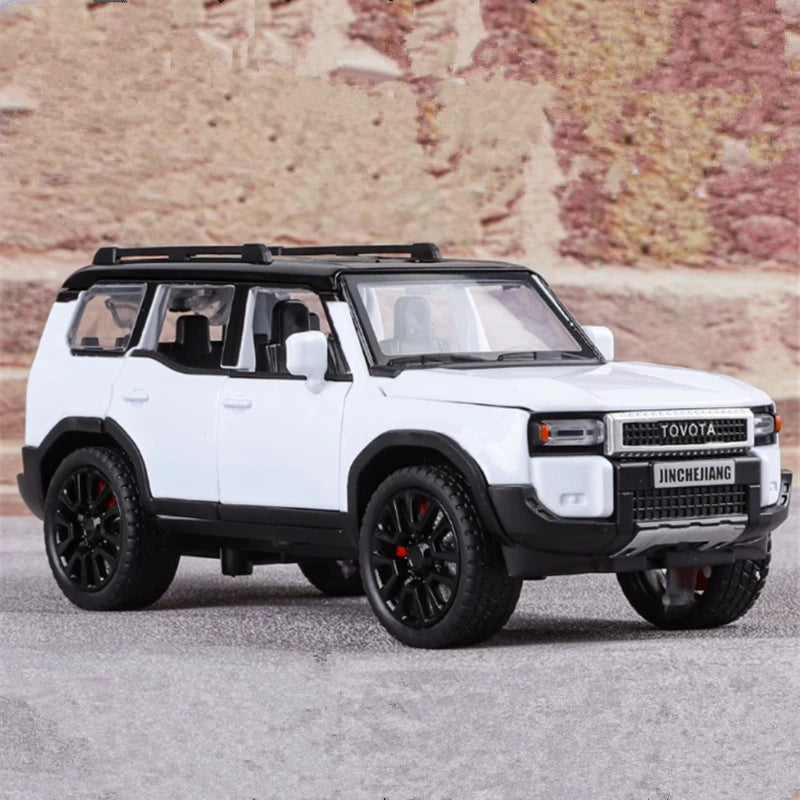 1:32 Toyota 2024 Prado Land Cruiser SUV Diecast Metal Car Toy with Sound & Light