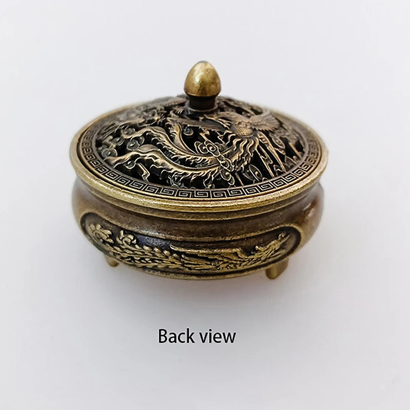 Lotus Flower Brass Incense Burner – Handmade Buddhist Incense Holder for Home & Office Decoration
