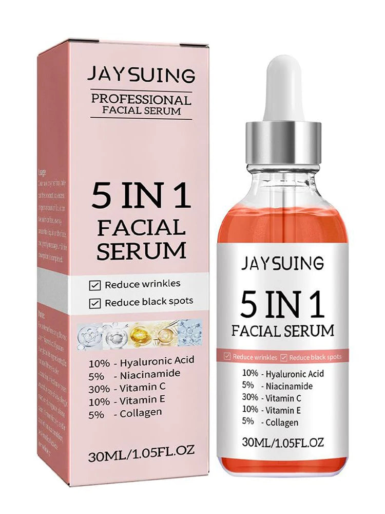 5-in-1 Face Serum – Anti-Aging, Firming, Brightening with Vitamin C & Hyaluronic Acid