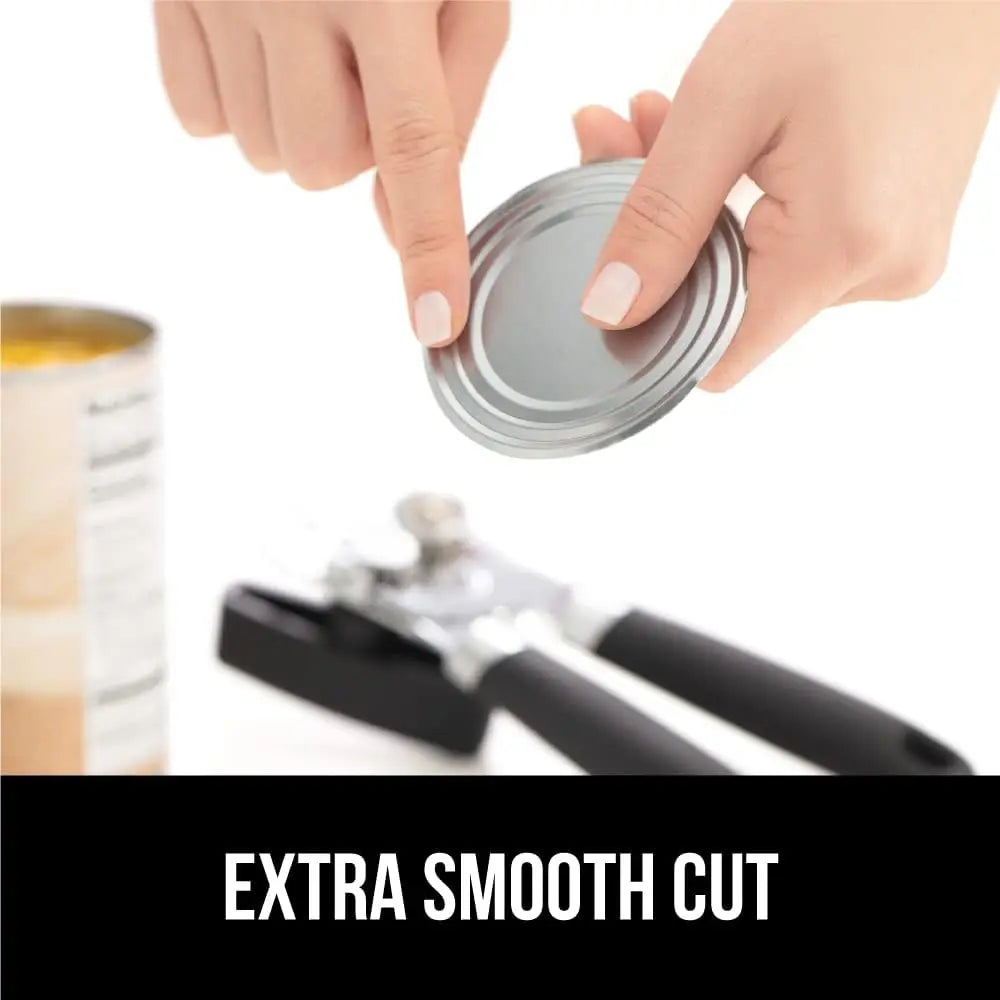Heavy-Duty Stainless Steel Manual Can Opener with Soft Touch Handle – Rust Resistant & Ergonomic Design