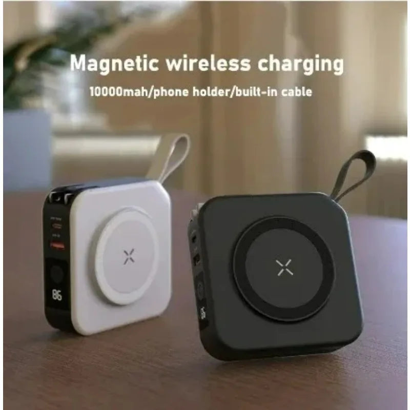 Powerpack 5-in-1 Universal Travel Power Bank - 10000mAh Magnetic Wireless Charger with PD 20W Fast Charging