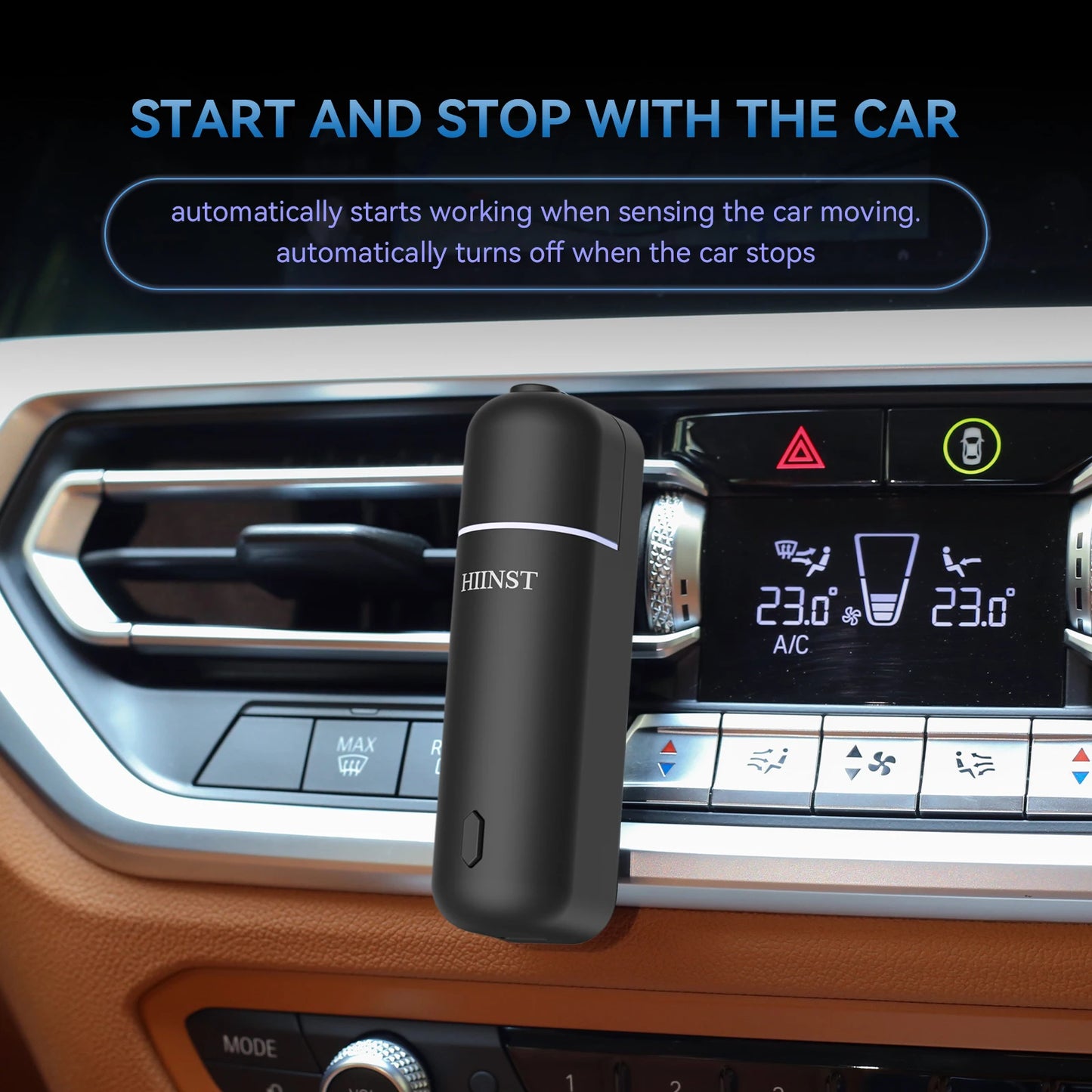 Luxury Car Air Freshener – Electric Essential Oil Diffuser Vent Clip – Waterless Mini Car Perfume Scent Dispenser
