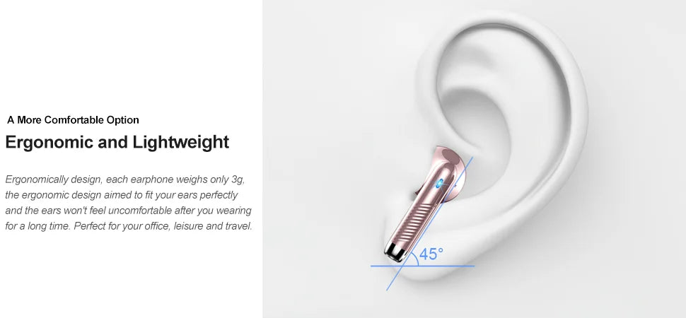 Bluetooth 5.3 Wireless Earbuds with Noise Cancelling Mic & 40H Playback