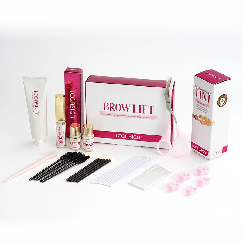 ICONSIGN Brow Lift & Lash Tint Kit Combo – Eyebrow Perm, Dye & Eye Makeup Tools