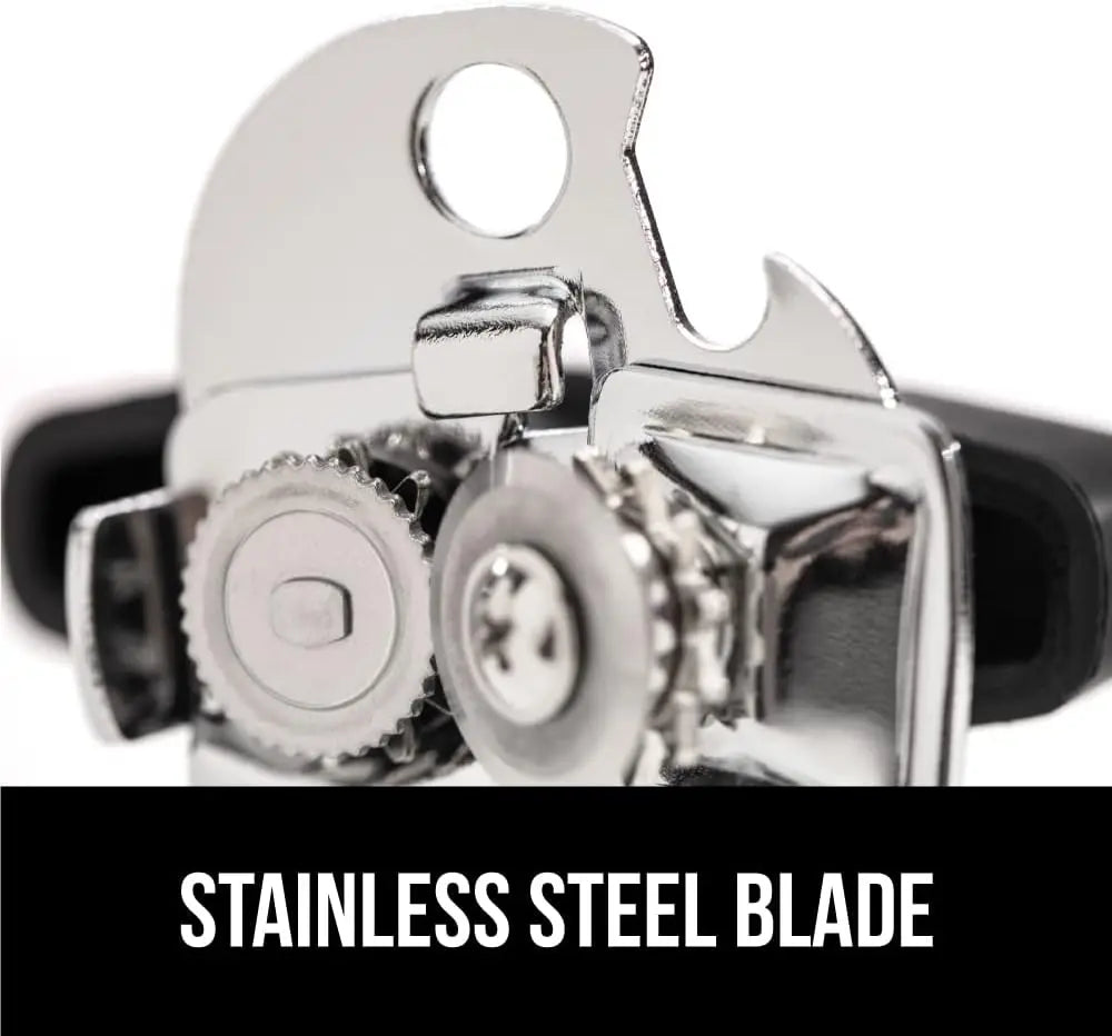 Heavy-Duty Stainless Steel Manual Can Opener with Soft Touch Handle – Rust Resistant & Ergonomic Design