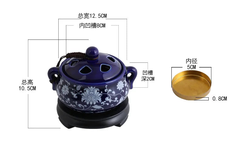 Electric Essential Oil Burner – Adjustable Temperature Aromatherapy Incense Censer
