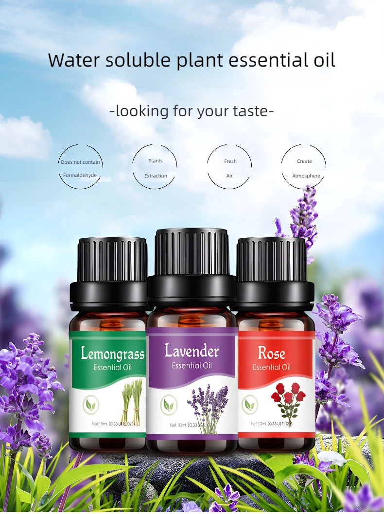 18 Fragrance Essential Oils Set - 10ml for Diffusers & Humidifiers