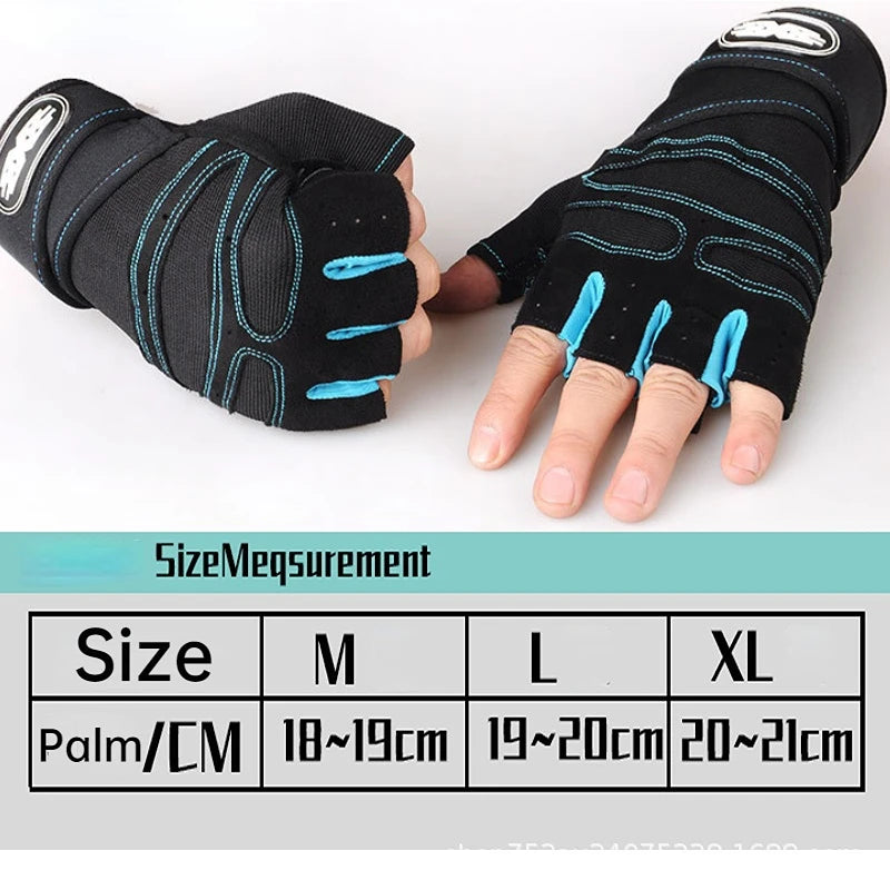 Fingerless Weightlifting Gloves - Half Finger Gym Gloves for Men & Women