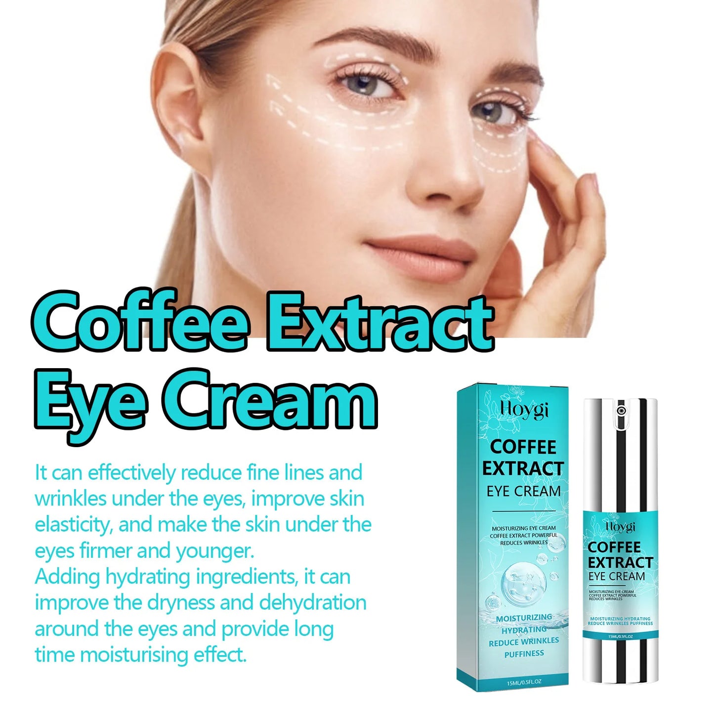Hoygi Anti-Aging Eye Cream – Dark Circle, Puffiness & Fine Line Treatment, 15ml