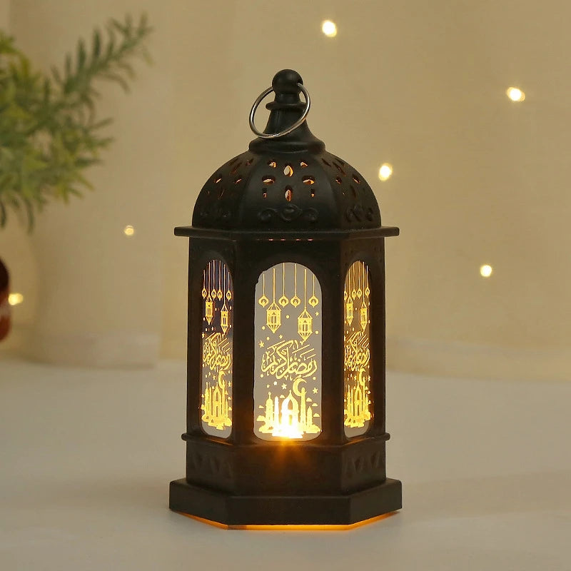Eid Ramadan Candle Lamp – Hanging Pendant Lantern for 2025 Ramadan Decor & Party Supplies