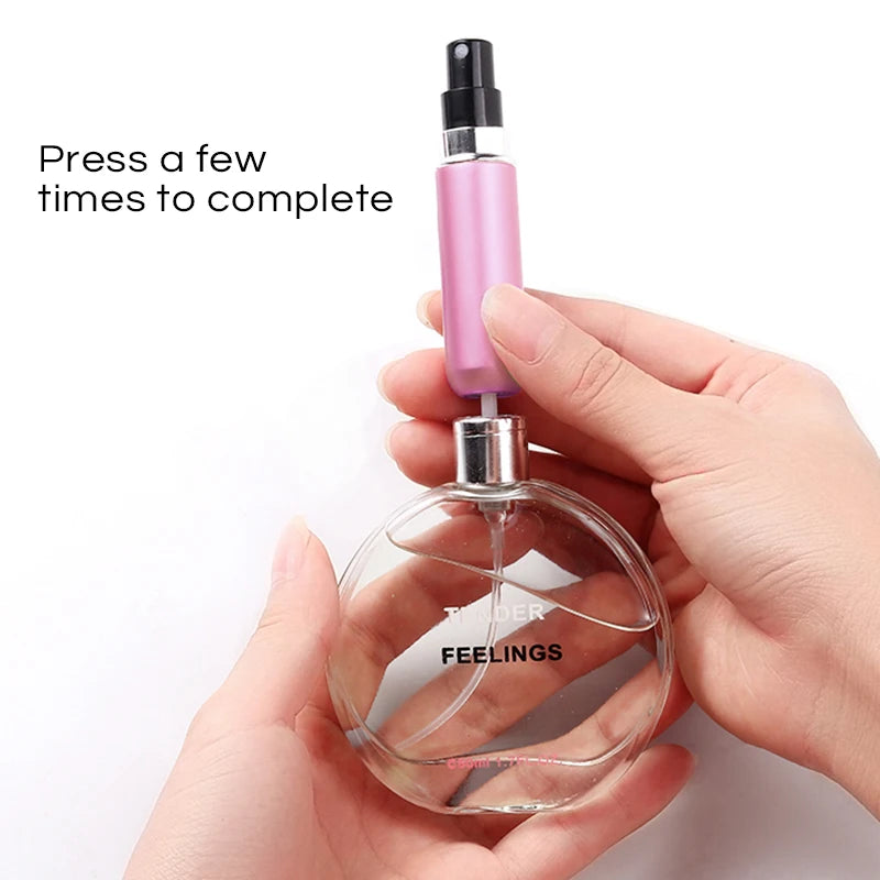 5ml Refillable Travel Perfume Spray Bottle – Bottom Charge, Portable & Eco-Friendly