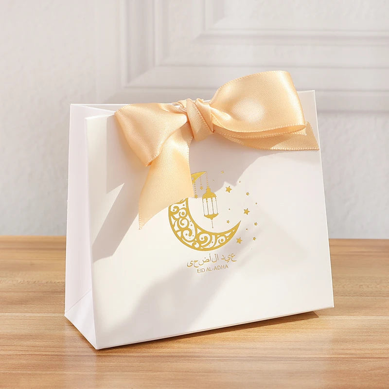 Eid Mubarak Candy Boxes - 10/20pcs Kraft Paper Gift Packing for Ramadan Kareem Party Supplies 2025