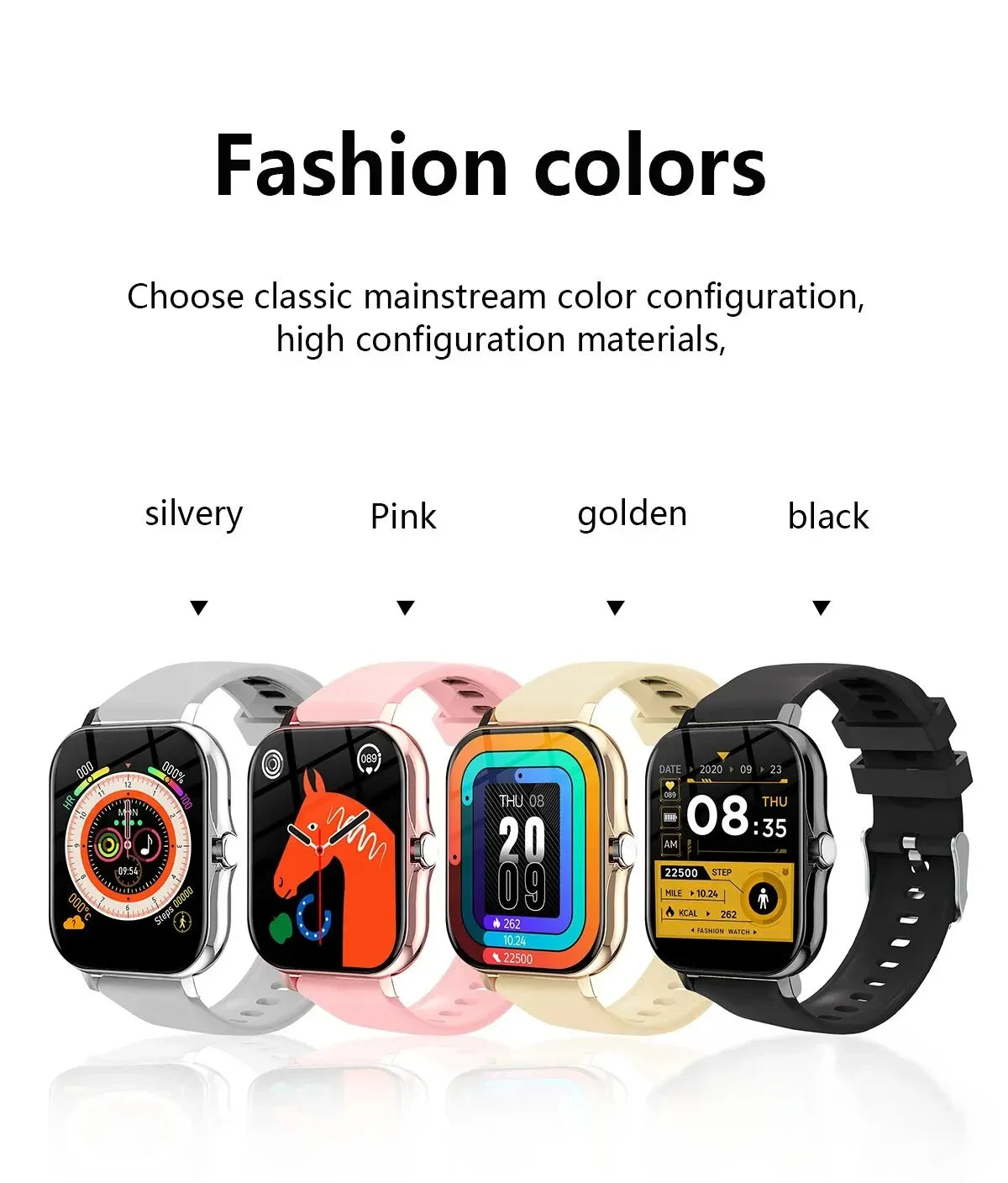 2024 Smart Watch for Men & Women - 1.44" DIY Faces, Bluetooth Call, Fitness Tracker