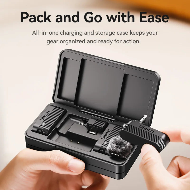 Ulanzi A100 Wireless Lavalier Microphone for iPhone & Camera
