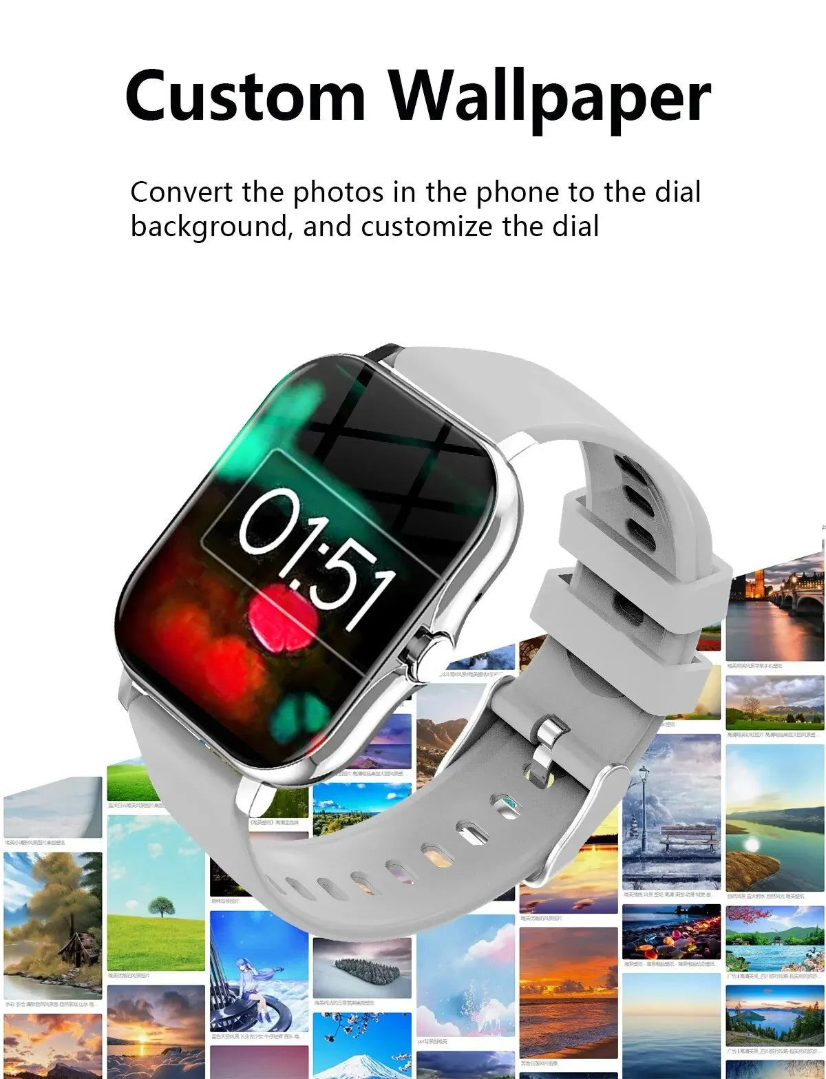 2024 Smart Watch for Men & Women - 1.44" DIY Faces, Bluetooth Call, Fitness Tracker