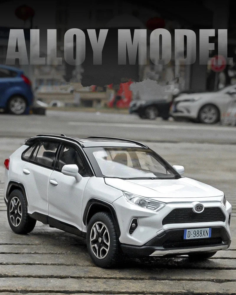1:32 Toyota RAV4 Highlander Diecast Model – Alloy SUV Toy with Sound & Light