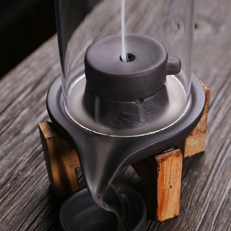 Purple Sand Backflow Incense Burner – Indoor Aroma Diffuser & Decorative Craft