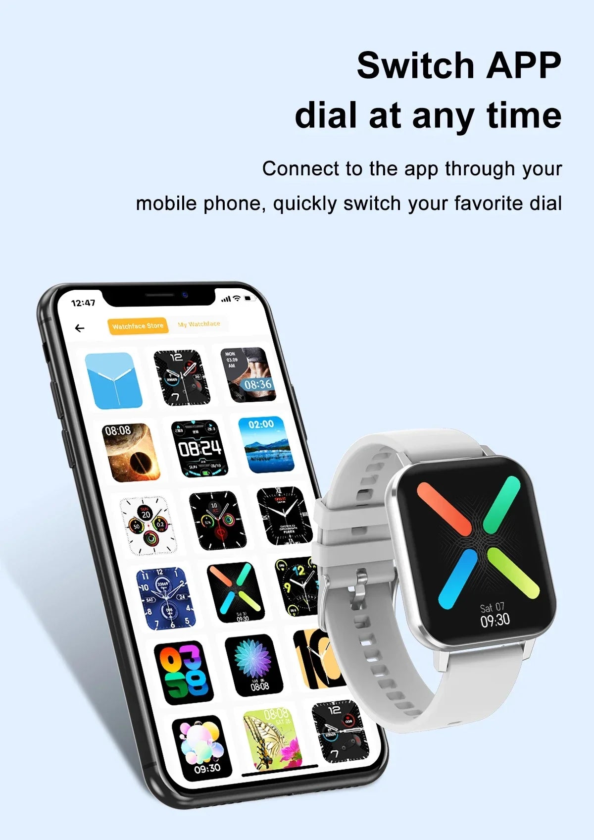 2024 Zordai DTX Smart Watch - Body Sleep Monitor, Heart Rate Tracker, IP67 Waterproof