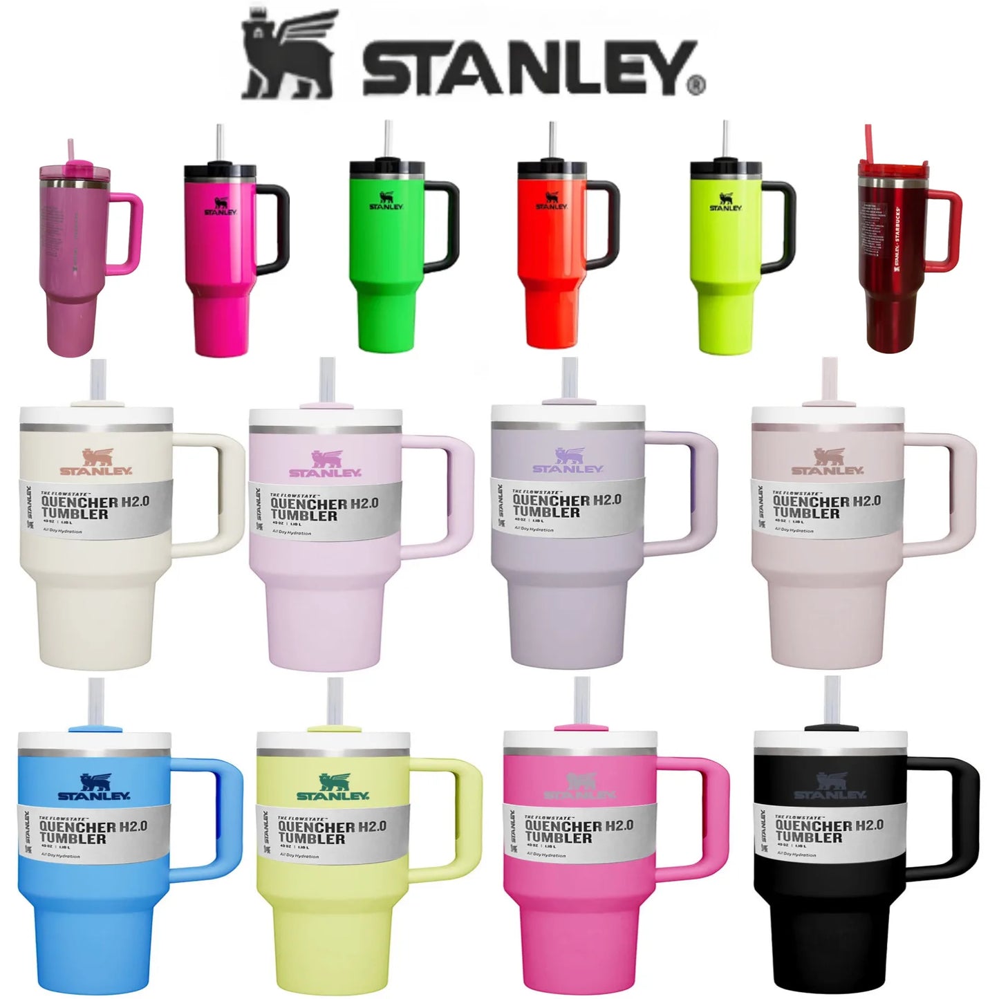 Stanley Adventure Quencher 30/40 oz Stainless Steel Tumbler with Handle & Straw – Large Capacity Insulated Travel Mug