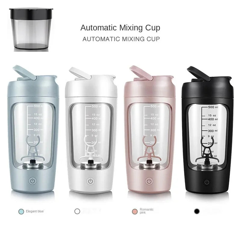 USB Electric Protein Shaker Bottle - 650ml Rechargeable Blender Cup for Fitness & Workout
