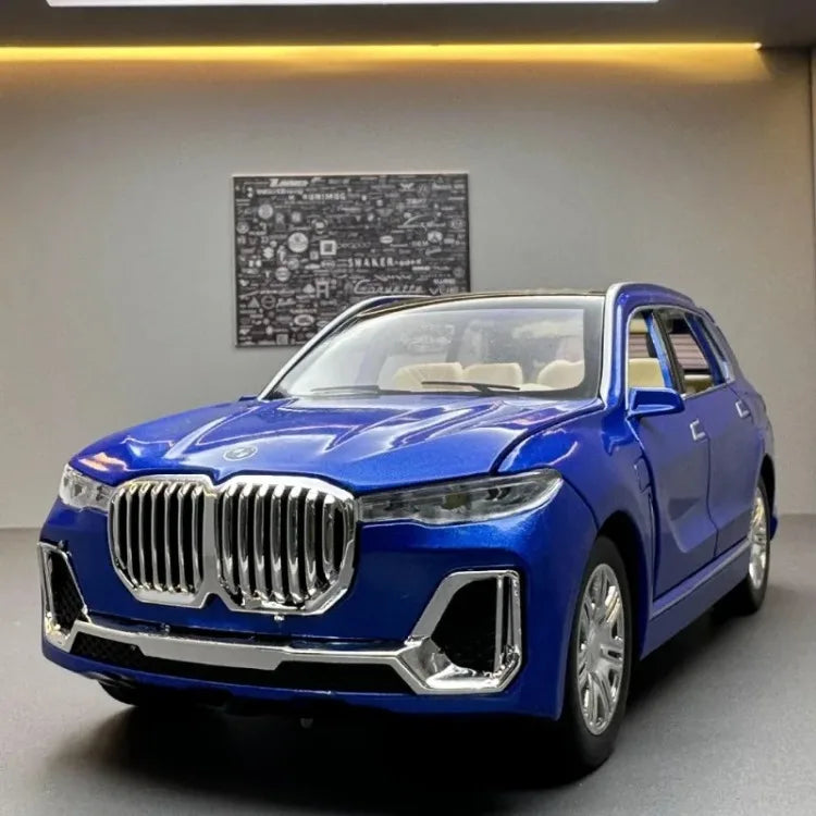 1:24 Scale Diecast BMW X7 Alloy SUV Toy – Sound & Light Collectible