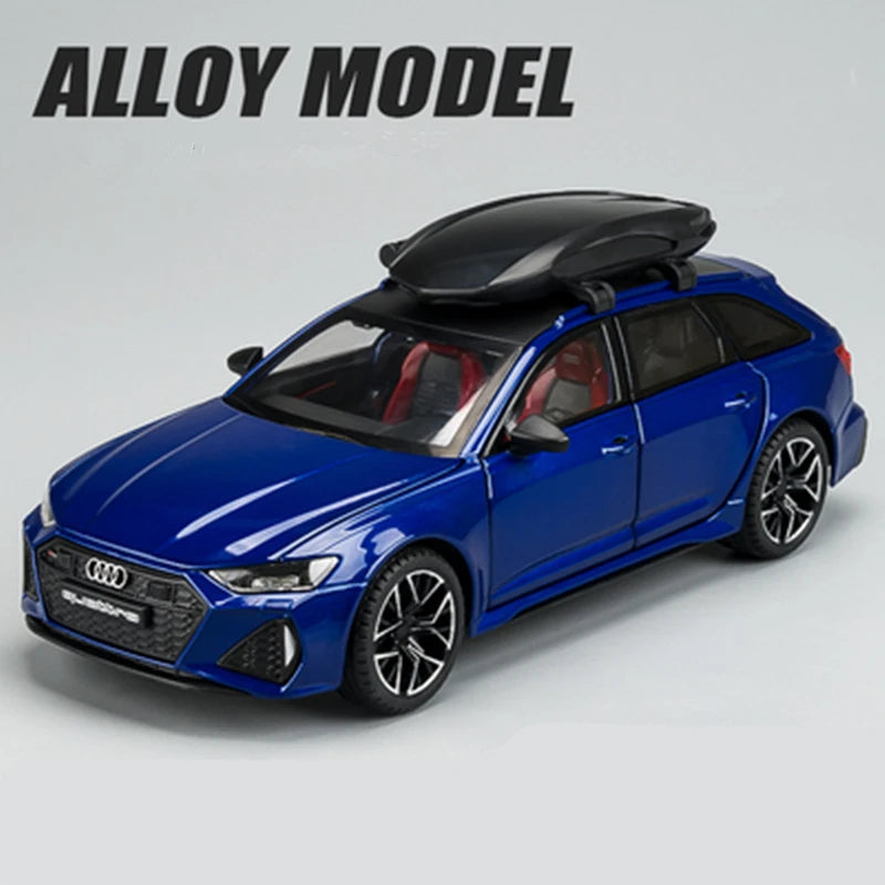 AUDI RS6 Avant Station Wagon Diecast Metal Car Model With Sound & Light – Luxury Alloy Toy Vehicle For Kids & Collectors