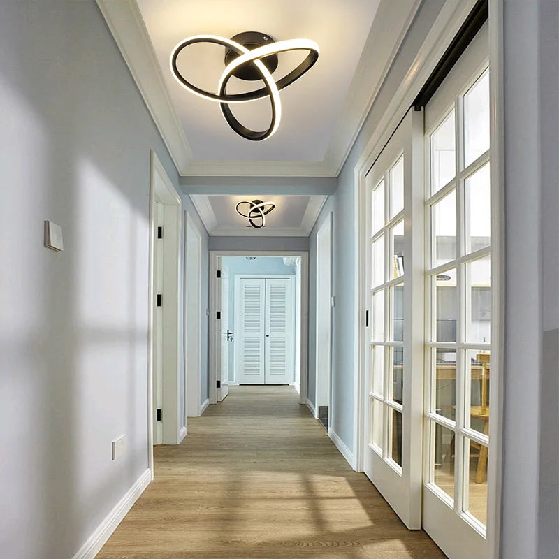 Modern Square LED Ceiling Light - Small Aisle Lamp with Adjustable Color Temperature
